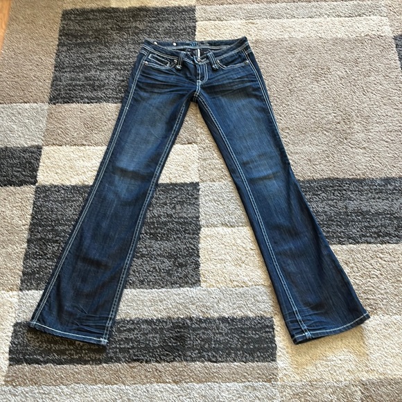 Miss Me Denim - Mid-rise blue jeans. They are a size 27.